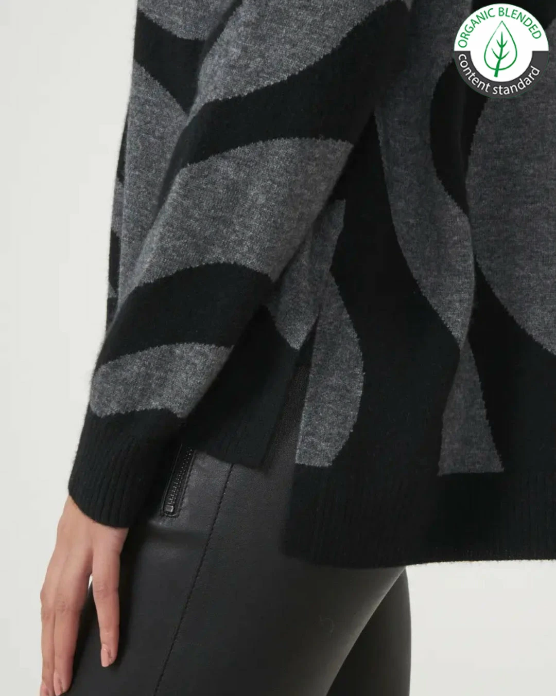 REPEAT CASHMERE Sweaters Gray & Black Cashmere Sweater 3 REPEAT CASHMERE Sweaters Gray & Black Cashmere Sweater