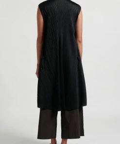 Pleats Please Dresses Overlapped Drawstring Dress