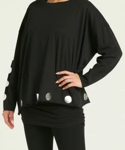 Planet Metallic Detail Tee One Size Tops