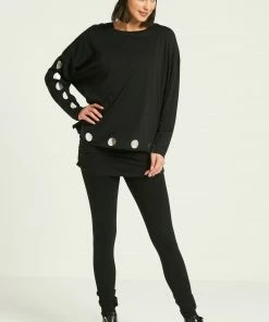 Planet Metallic Detail Tee One Size Tops