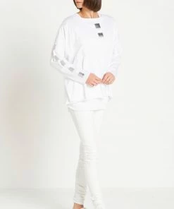 Planet Metallic Detail Tee One Size Tops