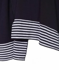 Naya Black Top Striped Hemline