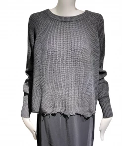 AUTUMN CASHMERE Distressed Scallop Shaker Sweater Sweaters 5 AUTUMN CASHMERE Distressed Scallop Shaker Sweater Sweaters