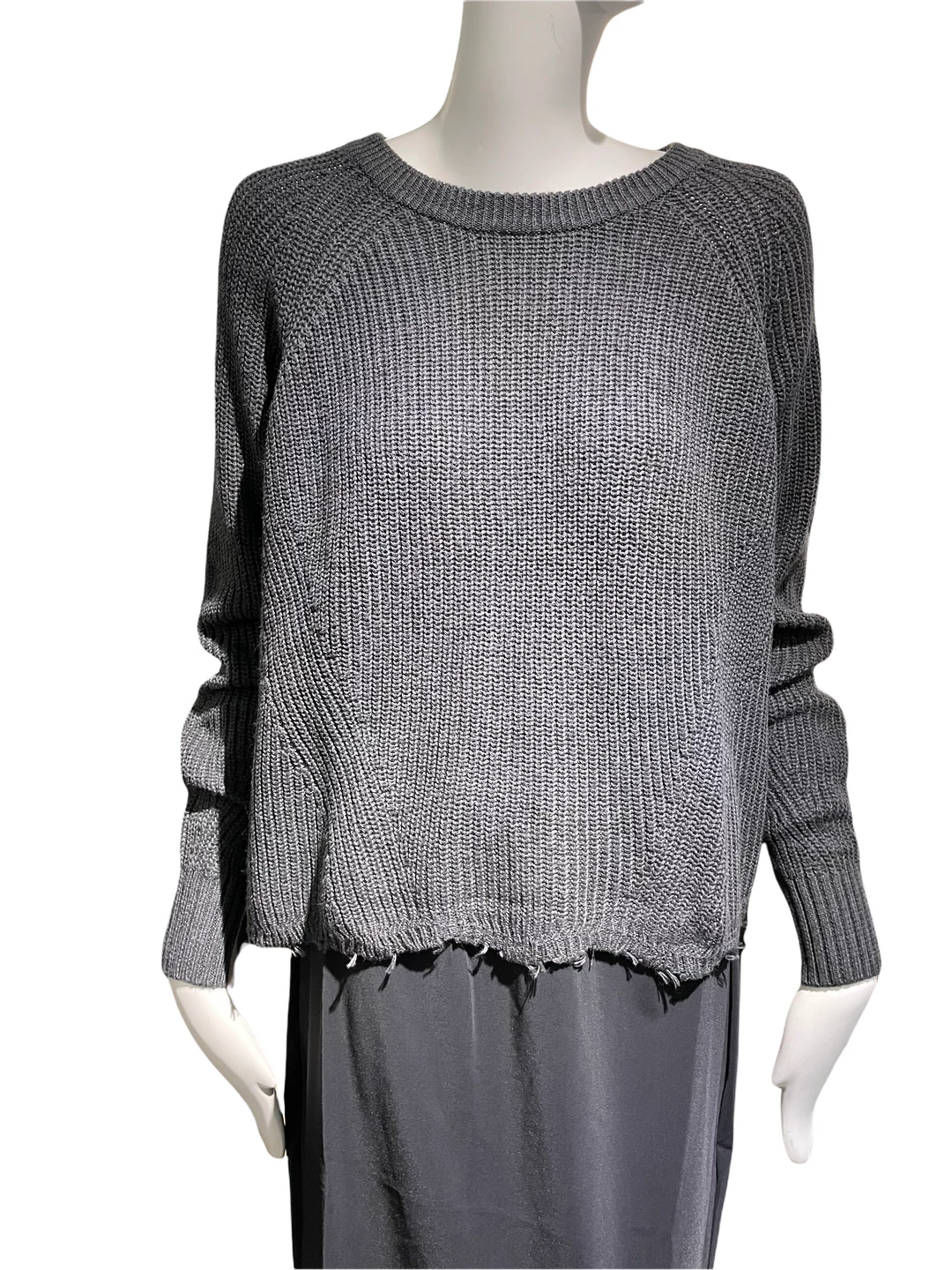 AUTUMN CASHMERE Distressed Scallop Shaker Sweater Sweaters 3 AUTUMN CASHMERE Distressed Scallop Shaker Sweater Sweaters