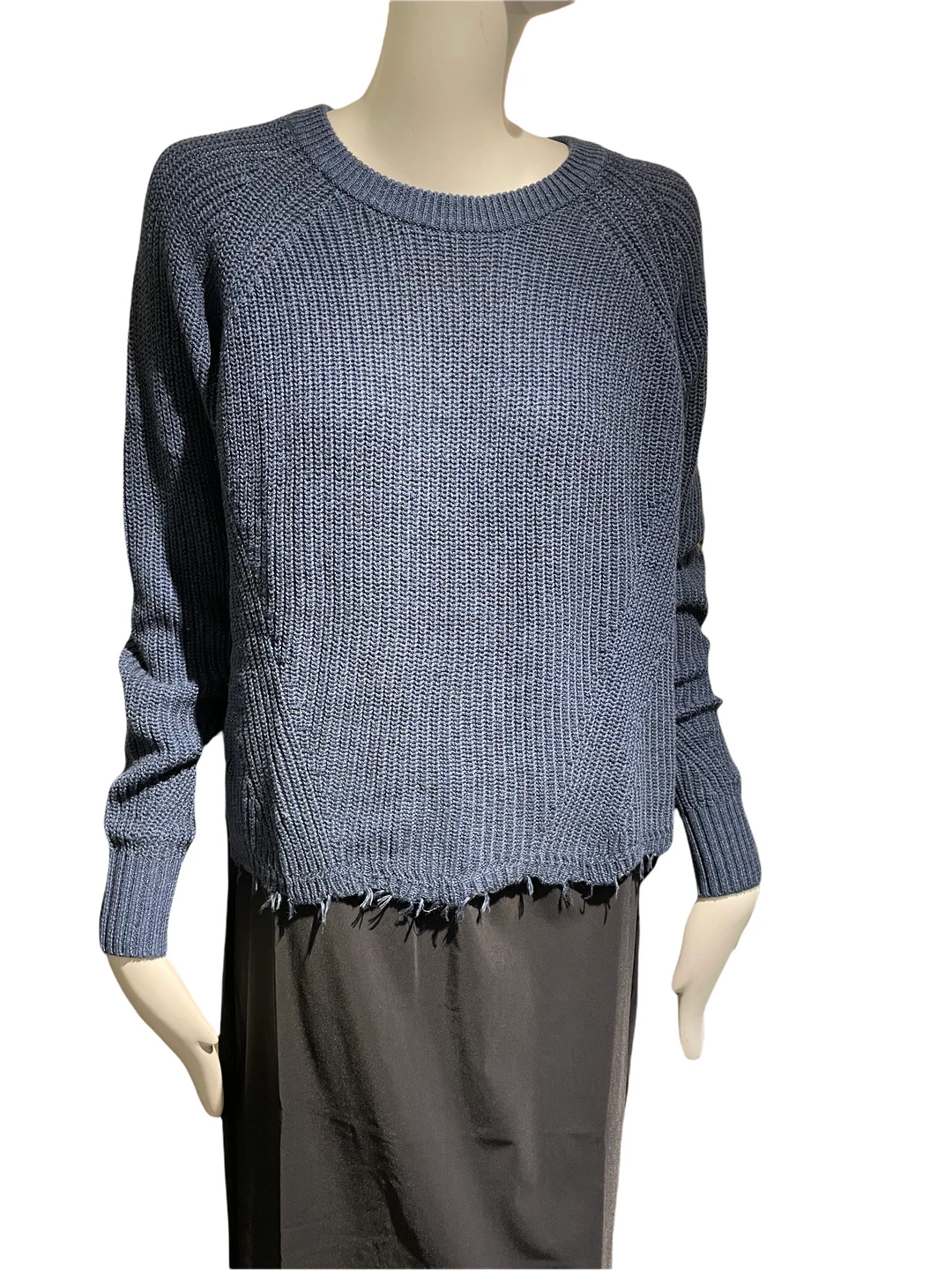 AUTUMN CASHMERE Distressed Scallop Shaker Sweater Sweaters 1 AUTUMN CASHMERE Distressed Scallop Shaker Sweater Sweaters