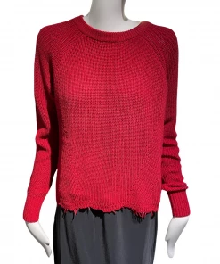 AUTUMN CASHMERE Distressed Scallop Shaker Sweater Sweaters