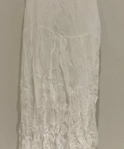 Baci Dresses White Crinkle Silk Dress