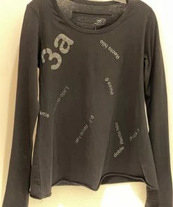 STUDIO RUNDHOLZ Tops Long Sleeve Print Tee Shirt