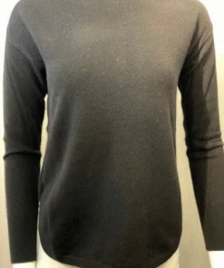 Elliot Lauren Black Cashmere Boatneck Sweater