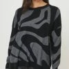 REPEAT CASHMERE Sweaters Gray & Black Cashmere Sweater
