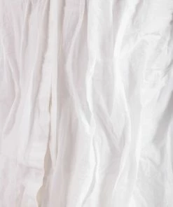 Mieko Mintz Dyed Cotton Silk Voile Wavy Kantha Tucked Sleeveless Blouse