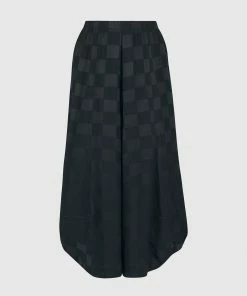 ALEMBIKA Luxe Satin Punto Check Pants