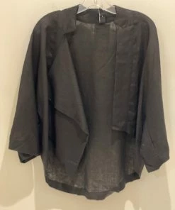 AMMA Jackets Black Linen Jacket