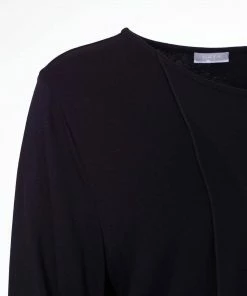 Naya Black Top Striped Hemline