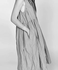 Baci Navy Crinkle Tank Dress