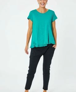 Foil Frill Tee Tops