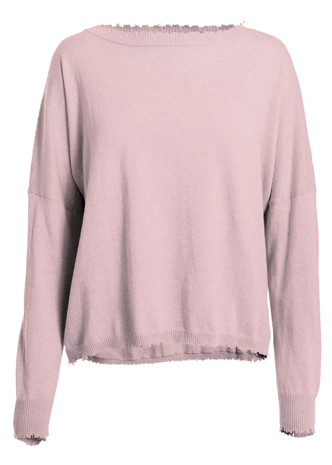 MINNIE ROSE Cotton Frayed Edge Crewneck Pullover 6 MINNIE ROSE Cotton Frayed Edge Crewneck Pullover