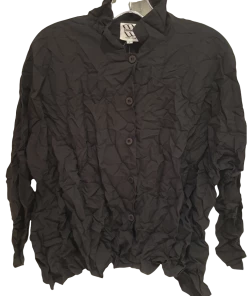 MSQUARE Mandarin Crinkle Swing Shirt Tops