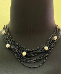 Escape From Paris Escape From Paris Short Black Multi Chain Necklace