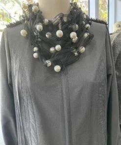 Annemieke Broenink Accessories 6' Pearl Mesh Necklace