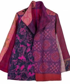 Mieko Mintz Jaquard Silk Kantha Short Jacket