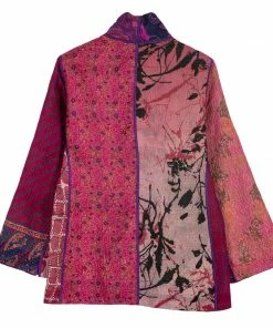 Mieko Mintz Jaquard Silk Kantha Short Jacket