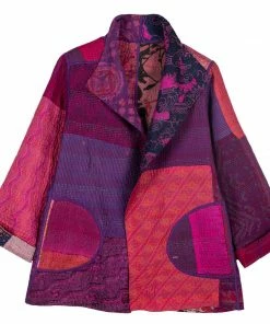 Mieko Mintz Jaquard Silk Kantha Short Jacket