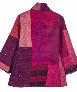 Mieko Mintz Jaquard Silk Kantha Short Jacket