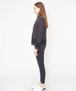KOKUN Sweaters Black Funnel Neck Cotton Pullover