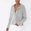 KINROSS White Stonewash Zip Hoody