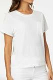 NYDJ Cuffed Short Sleeve Crew Neck Pocket Tee