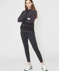 KOKUN Sweaters Black Funnel Neck Cotton Pullover