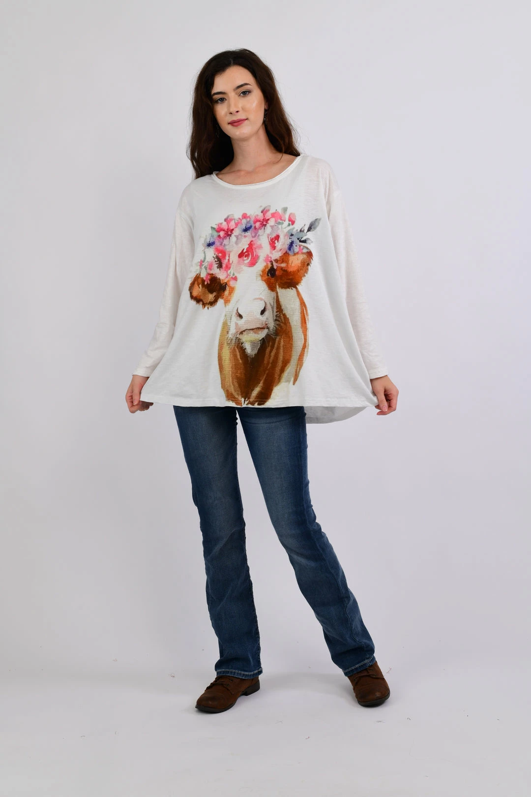 PAPER LACE White Moo Tee Shirt 1 PAPER LACE White Moo Tee Shirt