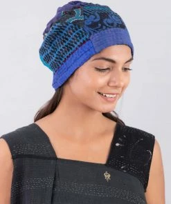 Mieko Mintz Stripe Rallis Kantha Patchwork Hat Mieko Mintz