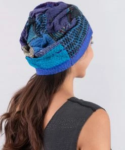 Mieko Mintz Stripe Rallis Kantha Patchwork Hat Mieko Mintz