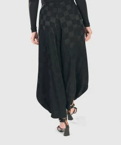 ALEMBIKA Luxe Satin Punto Check Pants