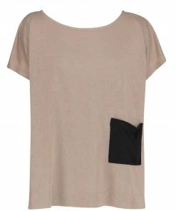 ALEMBIKA Ecru Tee Shirt Tops