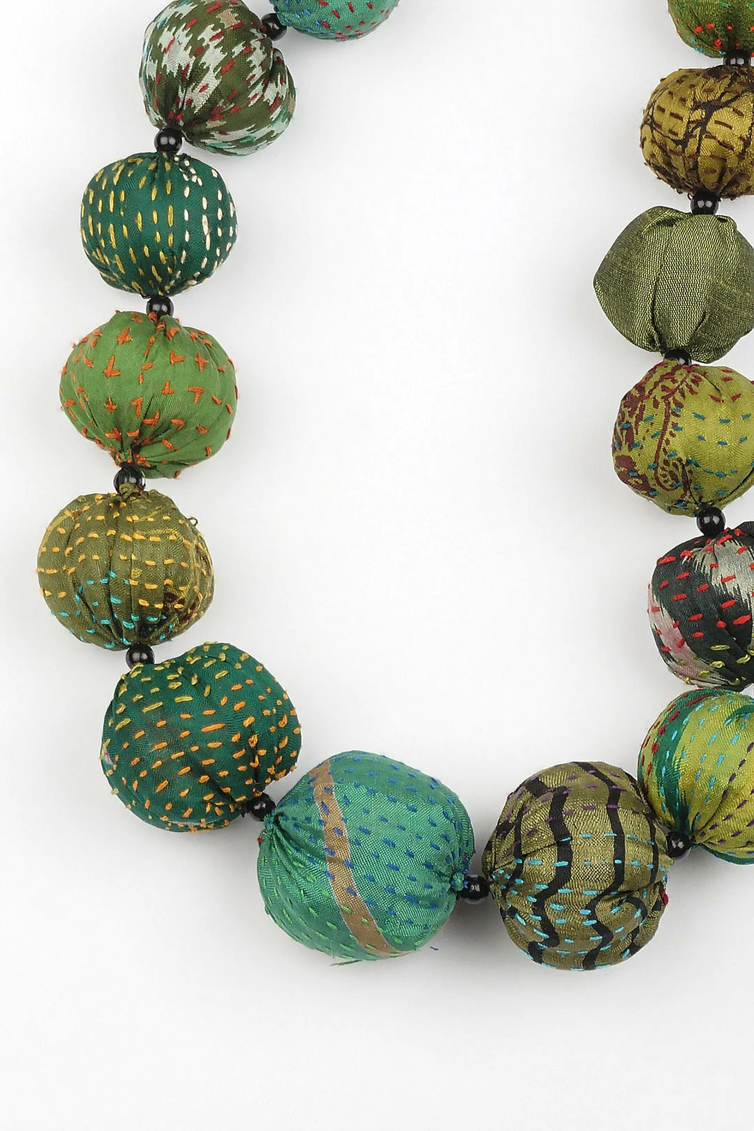 Mieko Mintz Vintage Silk Kantha Nuts Medium 2 Mieko Mintz Vintage Silk Kantha Nuts Medium