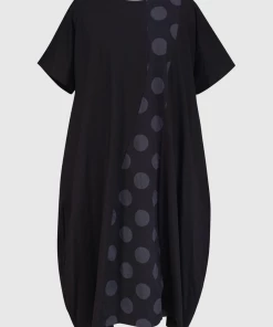ALEMBIKA Dresses Urban Black Circles Panel Dress