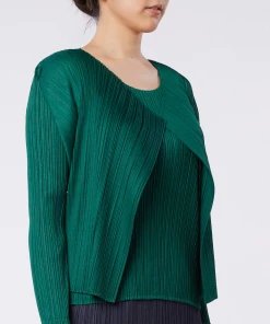 Pleats Please Monthly Colors March Cardigan Deep Green Tops