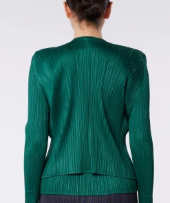Pleats Please Monthly Colors March Cardigan Deep Green Tops