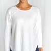 CUT LOOSE Long Sleeve Ruching Back Top