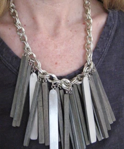 Escape From Paris Escape From Paris Grey Multi Dangle Chain Necklace
