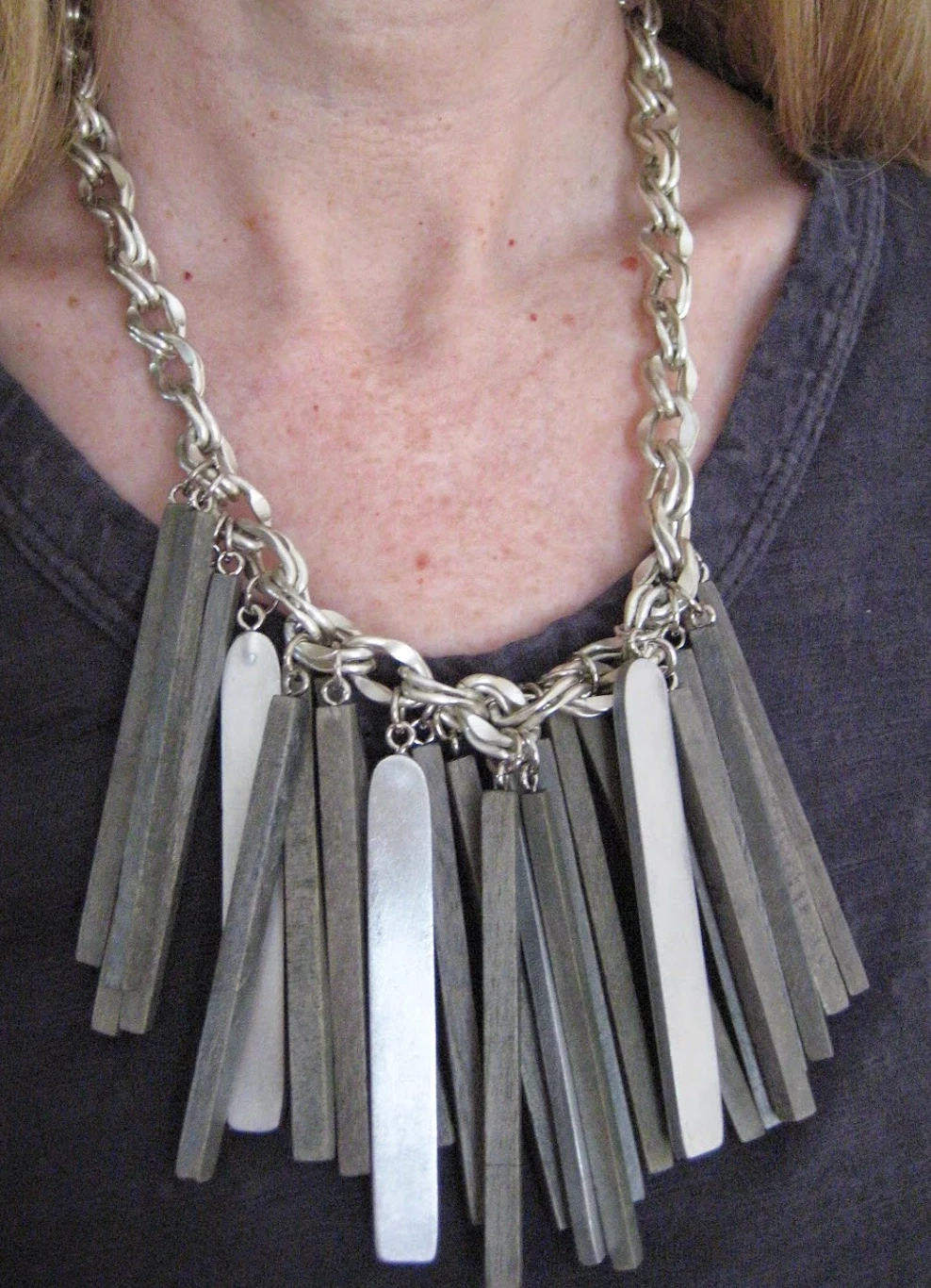 Escape From Paris Escape From Paris Grey Multi Dangle Chain Necklace 1 Escape From Paris Escape From Paris Grey Multi Dangle Chain Necklace
