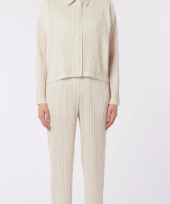 Pleats Please Ramie Denim Jacket Tops