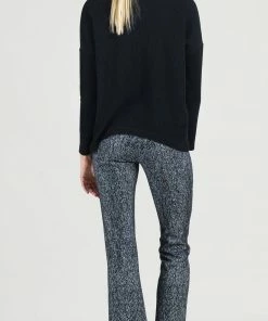 CLARA S. Tops Soft Ribbed Turtleneck To W/Tipped Hem