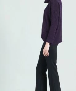 CLARA S. Tops Solid Soft Turtleneck Sweater W/Tipped Hem 5 CLARA S. Tops Solid Soft Turtleneck Sweater W/Tipped Hem