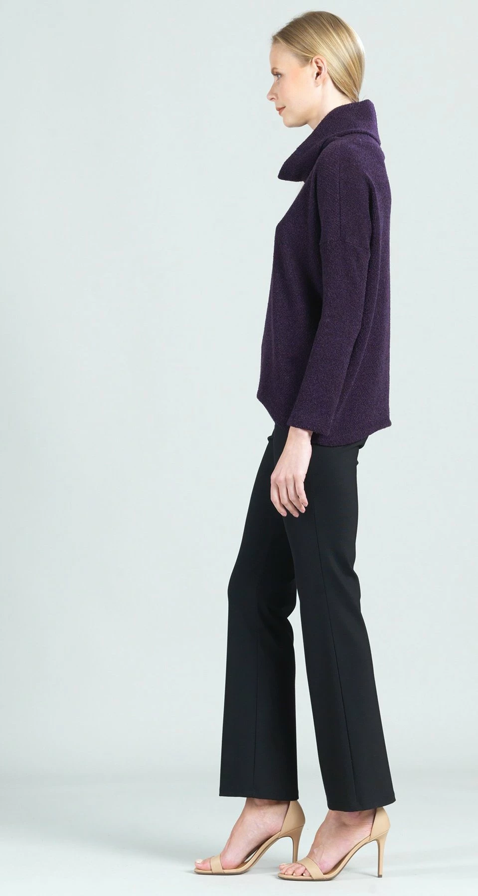 CLARA S. Tops Solid Soft Turtleneck Sweater W/Tipped Hem 3 CLARA S. Tops Solid Soft Turtleneck Sweater W/Tipped Hem