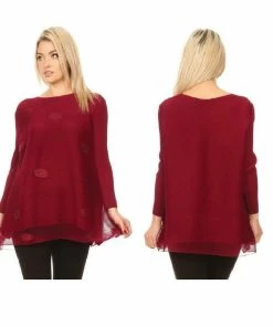 VANITE Pleated Tunic Top Tops