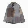 Mieko Mintz Jackets Woven Ikat & Frayed Patch Kantha Simple Jacket